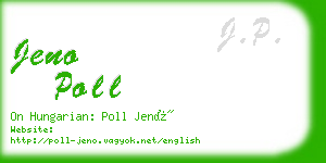 jeno poll business card